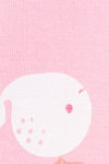 Zivame Joyful Jingles Knit Cotton Knee Length Nightdress - Candy Pink — thumbnail 7